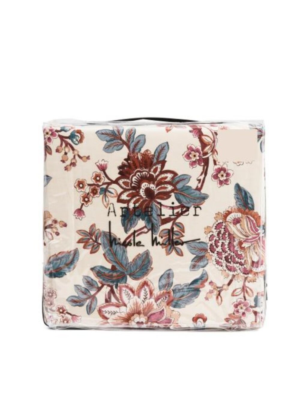 NICOLE MILLER Cotton Percale Floral Duvet Set